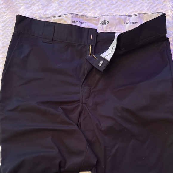 Dickies Black Dress Pants with Classic Flat-Front Design - Picture 1 of 3